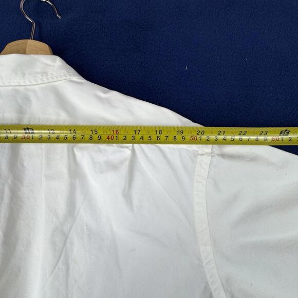 Polo Ralph Lauren Cotton Camp Shirt Button up short sleeve Men size M White Prep - Picture 9 of 9